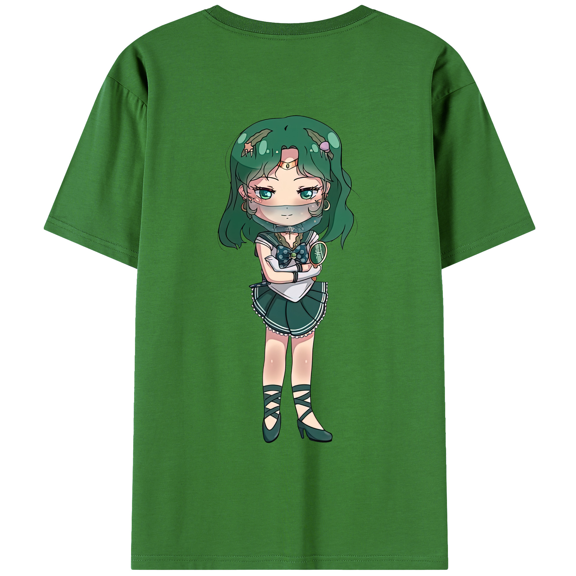 （画像用） 美少女戦士セーラームーン 海王 みちる（かいおう みちる） Sailor Moon Kaiou Michiru レディース半袖Tシャツ(バックプリント)